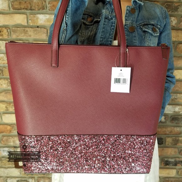 Kate spade PENNY greta court LARGE tote Cherrywood - Picture 6 of 9